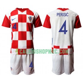 Croazia Spiro Pericic 4 Bambino Maglia Prima Euro 2020 Manica Corta (+ Pantaloncini)